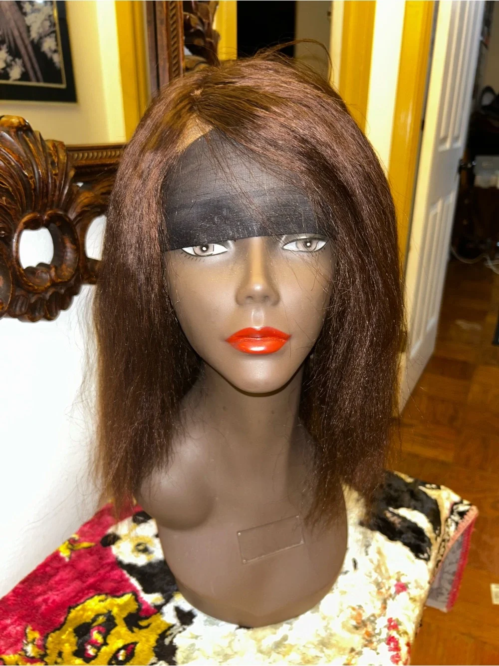 Brown Women's Lace Front Wig - Stylish Natural Look